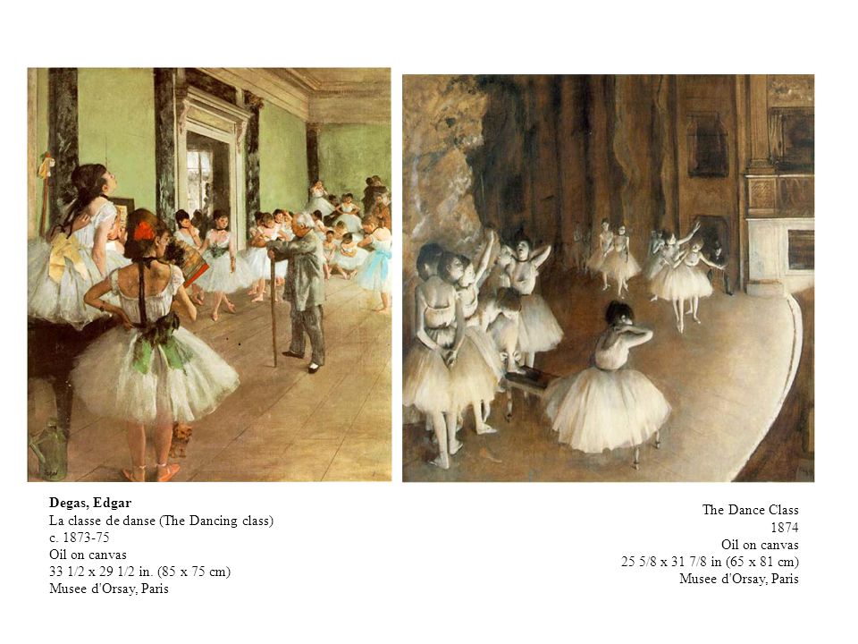 Degas, Edgar La classe de danse (The Dancing class) c Oil on canvas. 33 1/2 x 29 1/2 in. (85 x 75 cm)