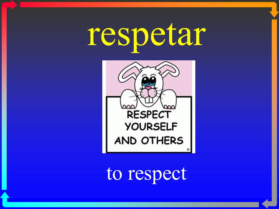 respetar to respect