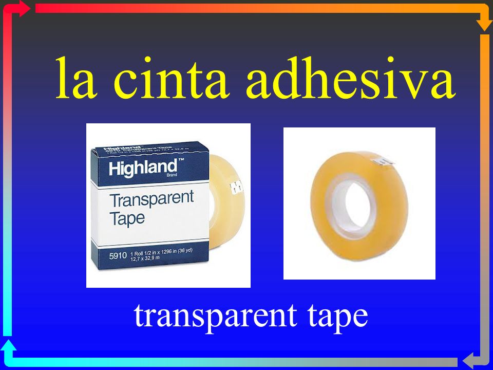 la cinta adhesiva transparent tape