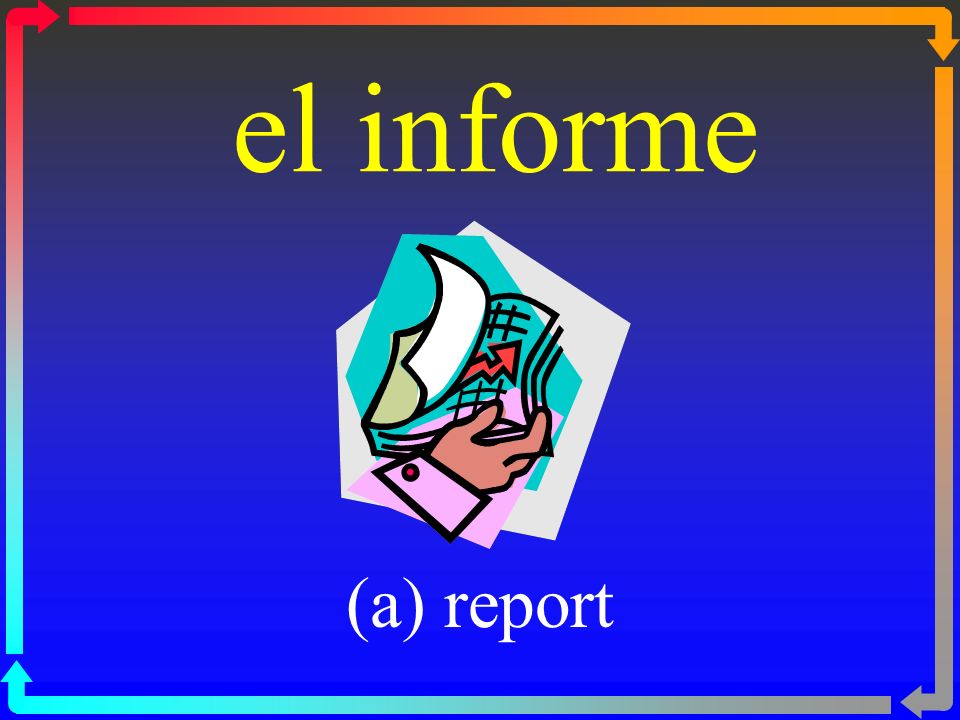 el informe (a) report