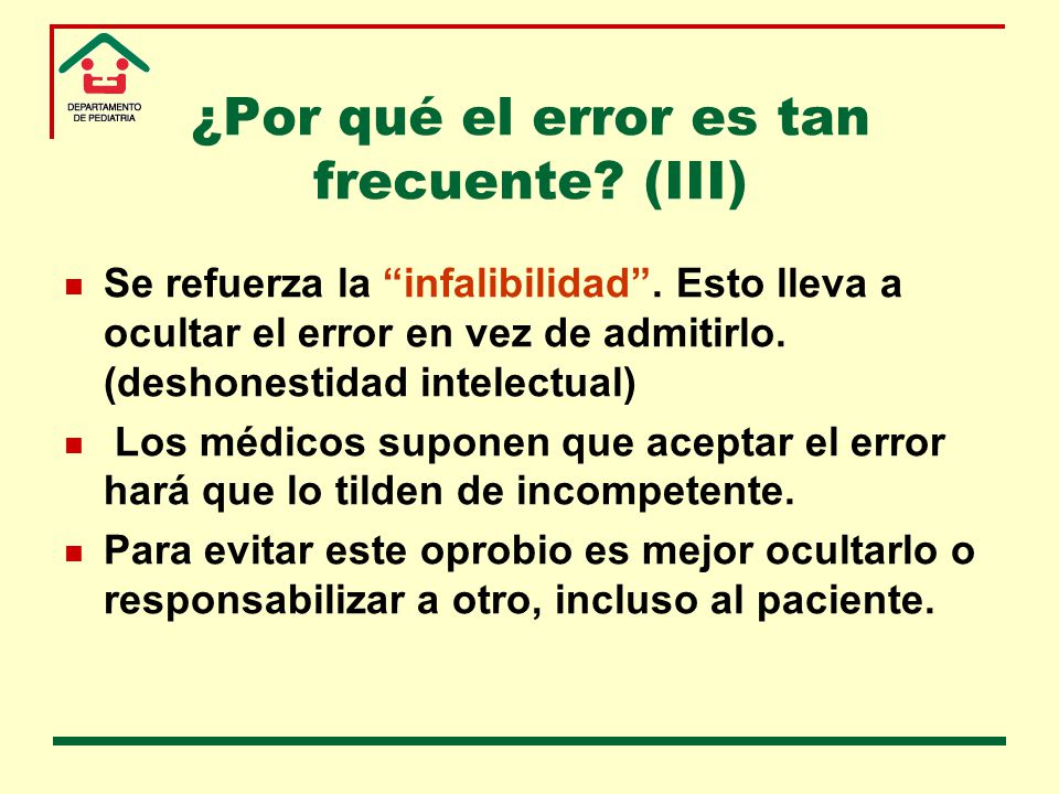 ¿Por qué el error es tan frecuente (III)
