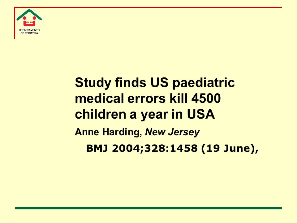Study finds US paediatric medical errors kill 4500 children a year in USA