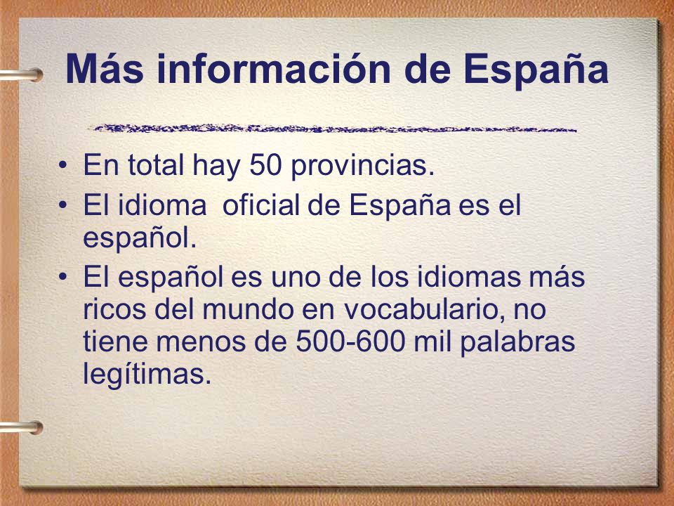 Más información de España