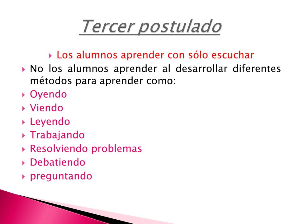 Los alumnos aprender con sólo escuchar