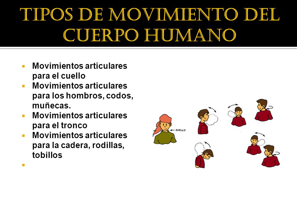 Tipos de movimiento del cuerpo humano
