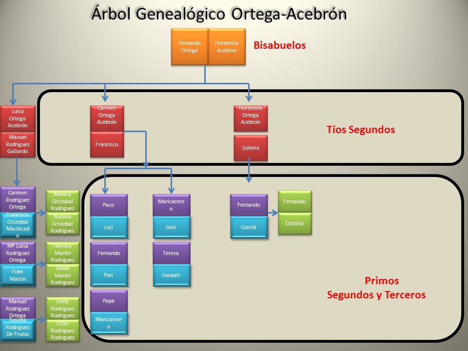 Árbol Genealógico Ortega-Acebrón
