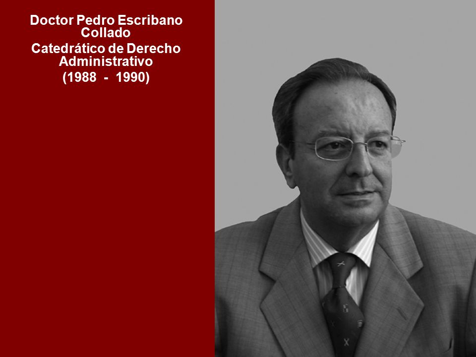 Doctor Pedro Escribano Collado Catedrático de Derecho Administrativo