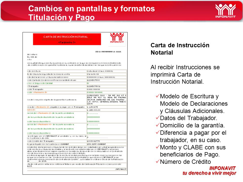 Cambios en pantallas y formatos Titulación y Pago