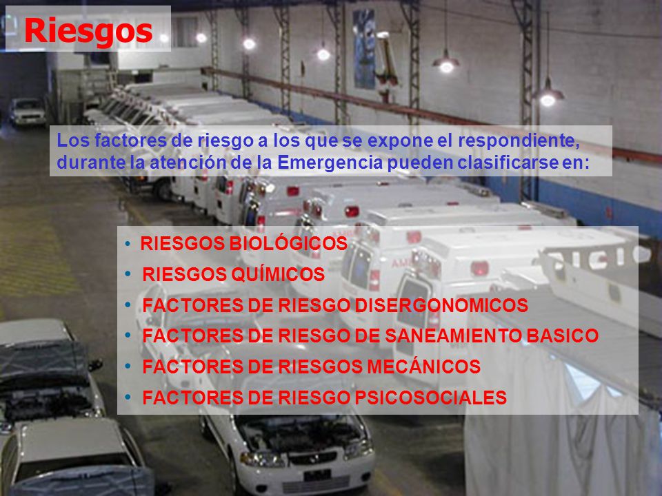 Riesgos Los factores de riesgo a los que se expone el respondiente,