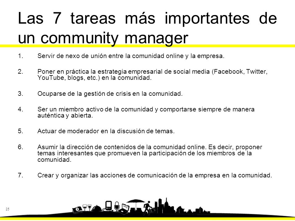 Las 7 tareas más importantes de un community manager