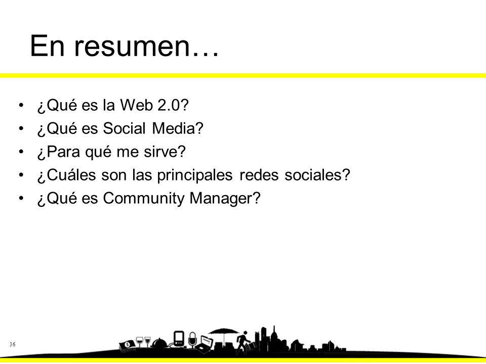 En resumen… ¿Qué es la Web 2.0 ¿Qué es Social Media