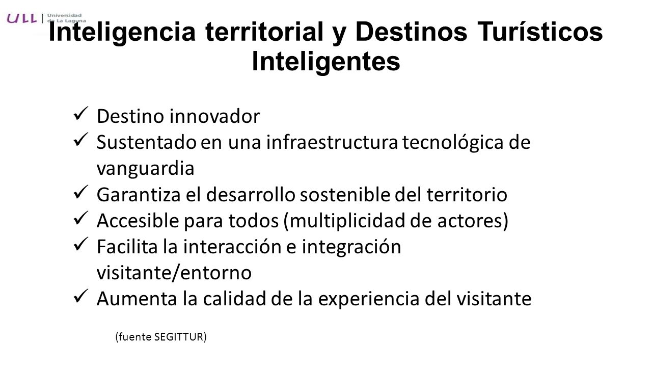 Inteligencia territorial y Destinos Turísticos Inteligentes