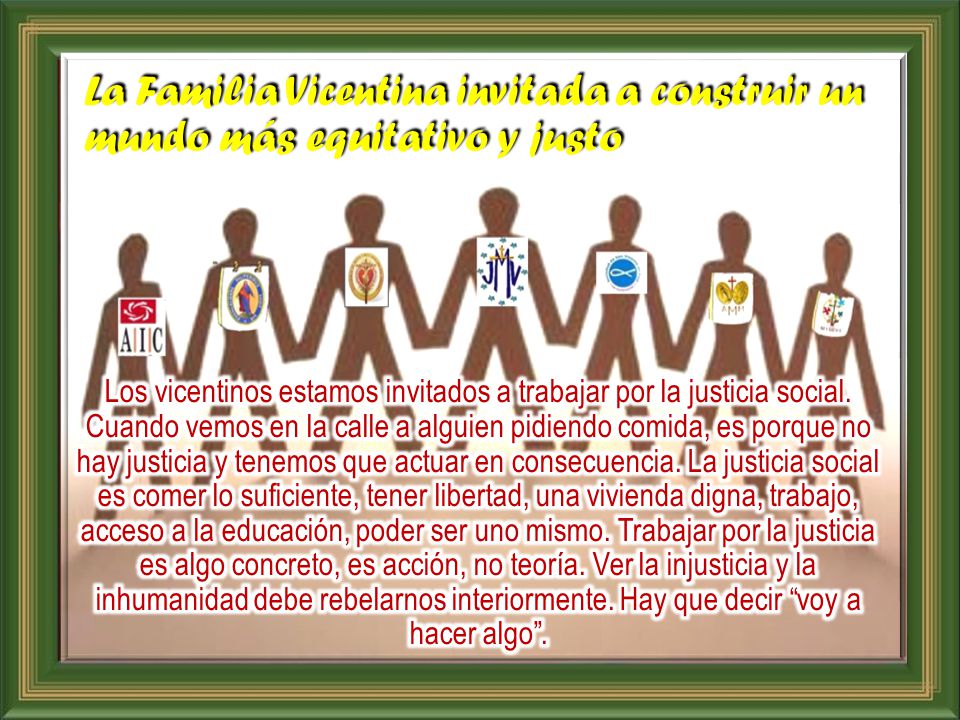La Familia Vicentina invitada a construir un mundo más equitativo y justo
