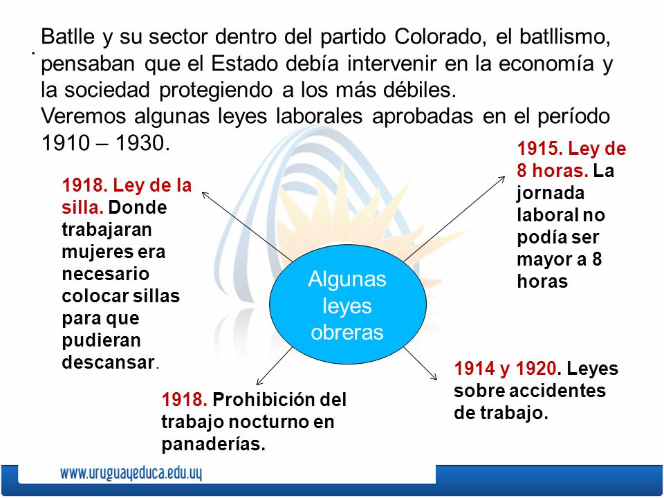 Veremos algunas leyes laborales aprobadas en el período 1910 –