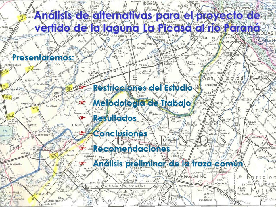 Análisis de alternativas para el proyecto de vertido de la laguna La Picasa al río Paraná