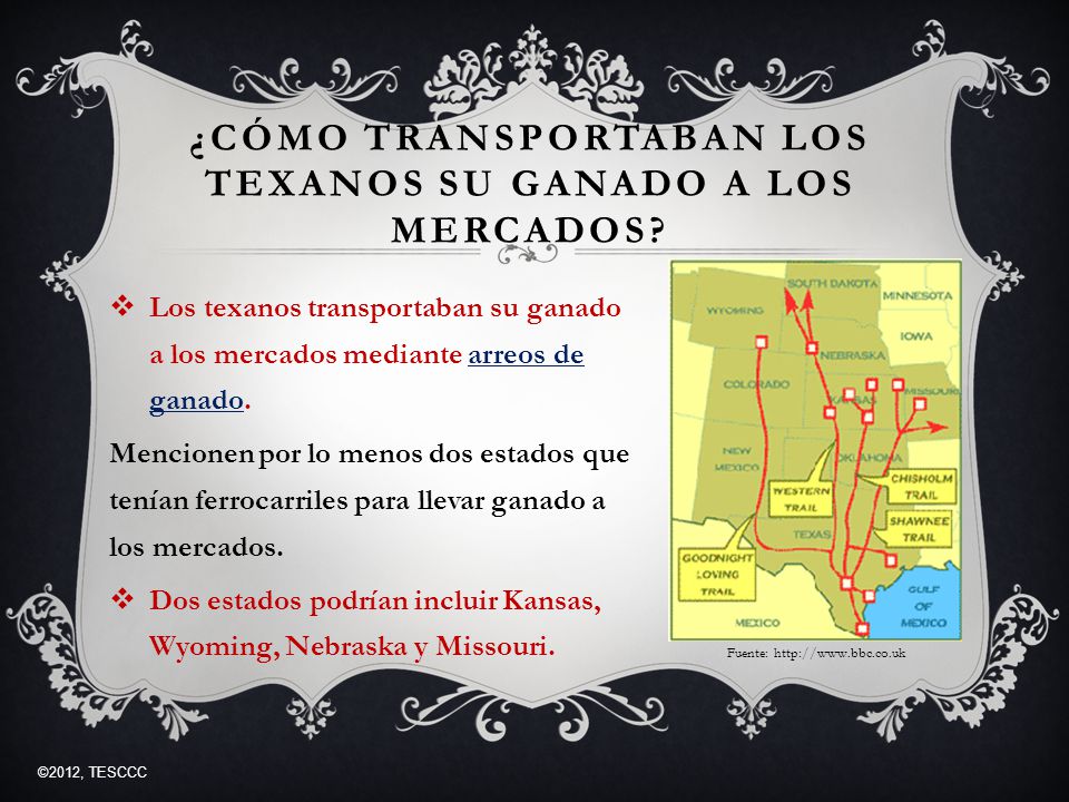¿Cómo transportaban los texanos su ganado a los mercados