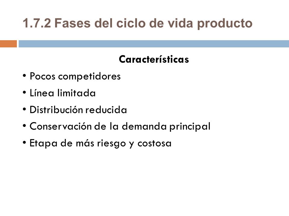 1.7.2 Fases del ciclo de vida producto