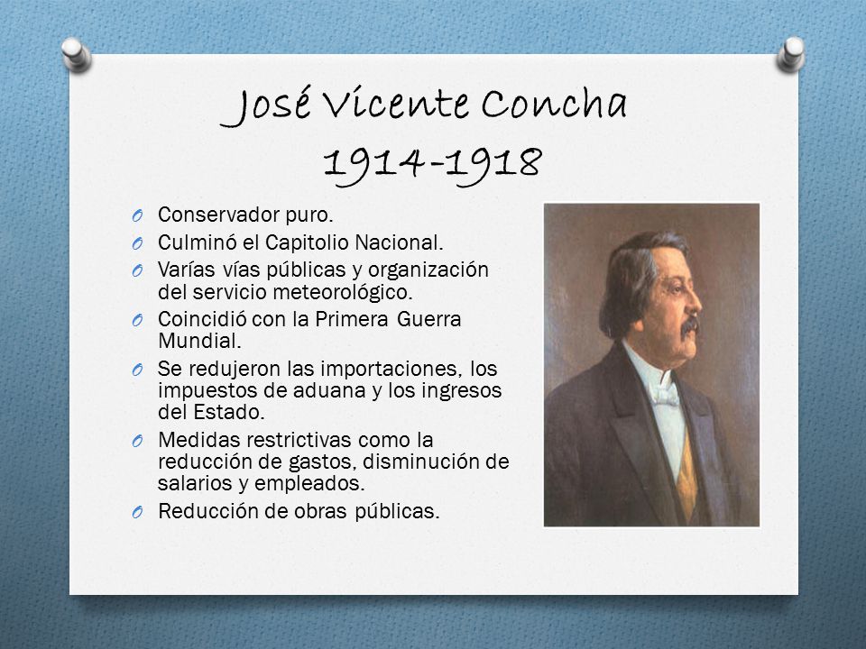 José Vicente Concha Conservador puro.