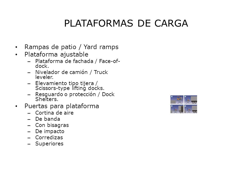 PLATAFORMAS DE CARGA Rampas de patio / Yard ramps Plataforma ajustable