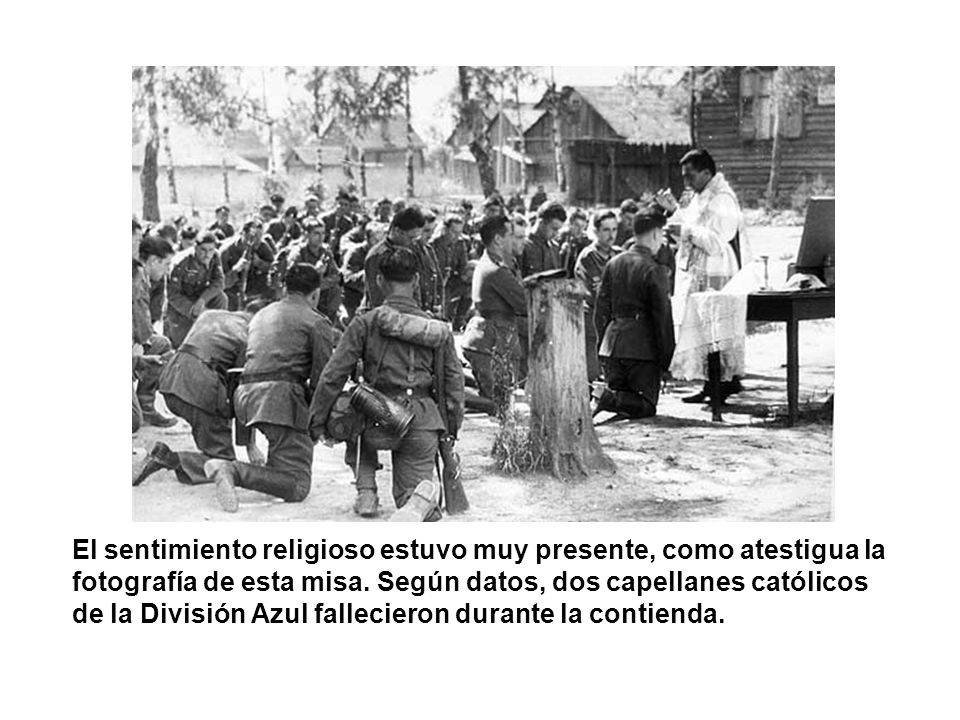 El sentimiento religioso estuvo muy presente, como atestigua la fotografía de esta misa.