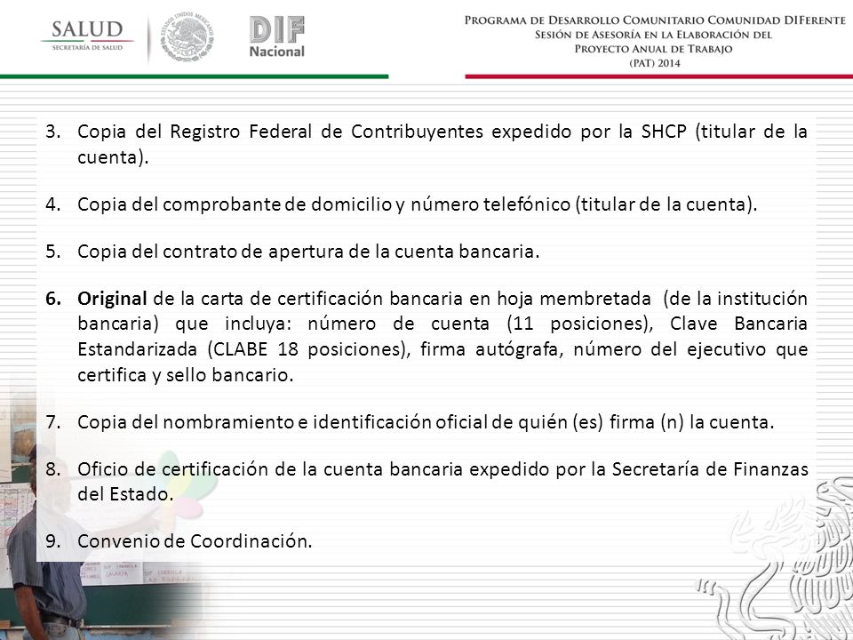 Copia del Registro Federal de Contribuyentes expedido por la SHCP (titular de la cuenta).