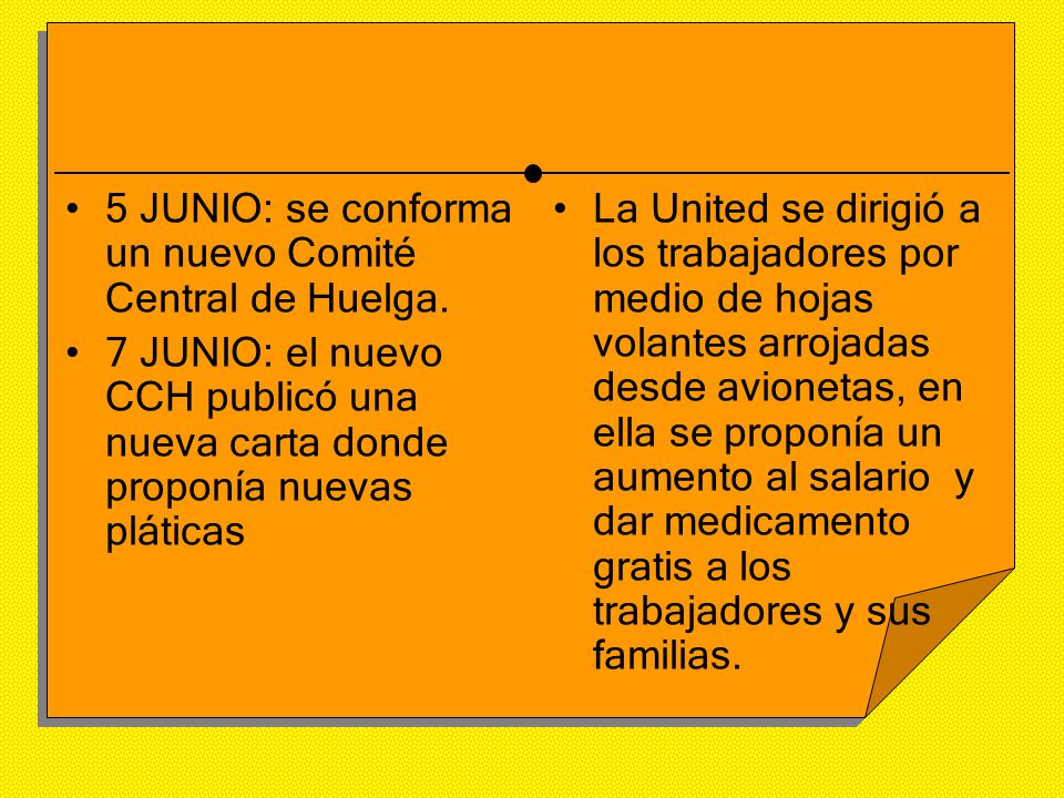 5 JUNIO: se conforma un nuevo Comité Central de Huelga.