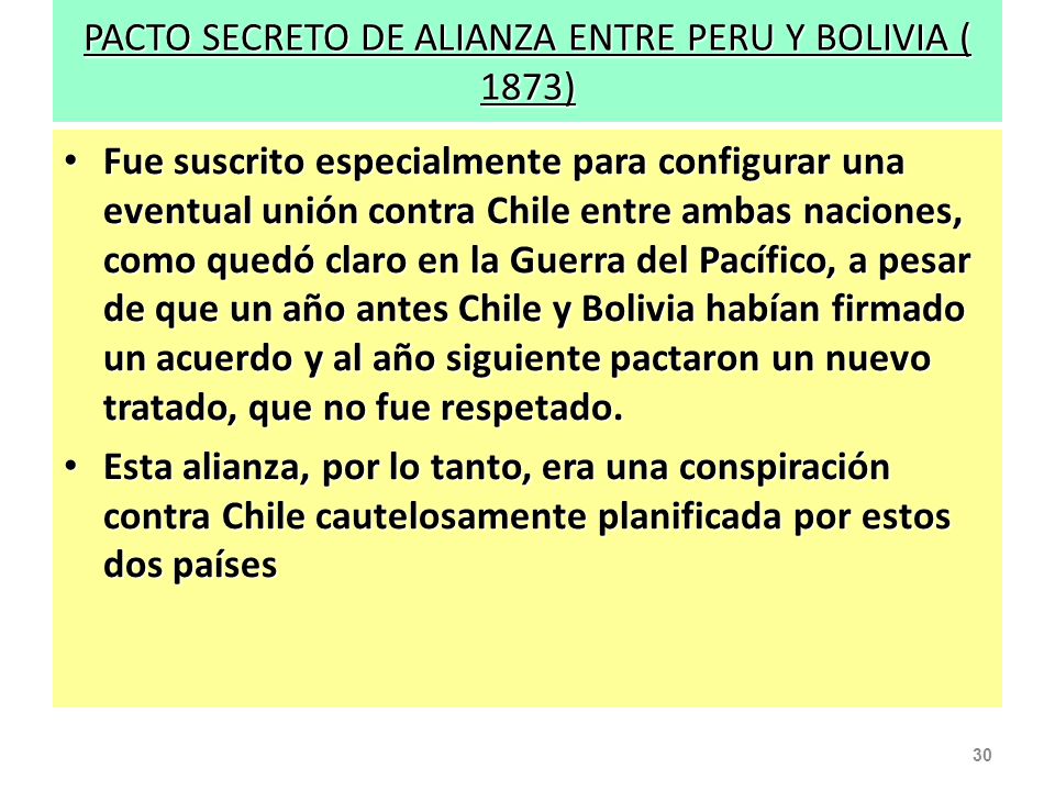PACTO SECRETO DE ALIANZA ENTRE PERU Y BOLIVIA ( 1873)
