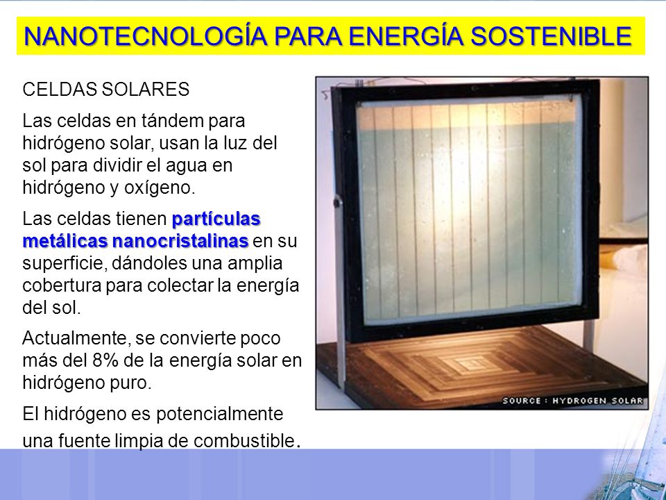NANOTECNOLOGÍA PARA ENERGÍA SOSTENIBLE