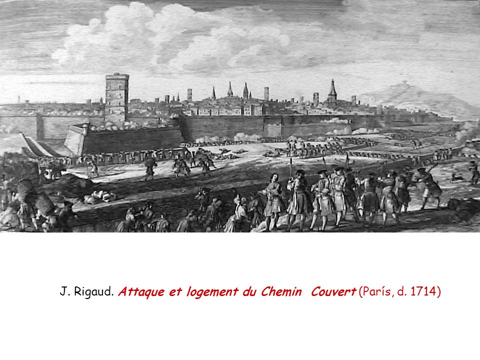 J. Rigaud. Attaque et logement du Chemin Couvert (París, d. 1714)