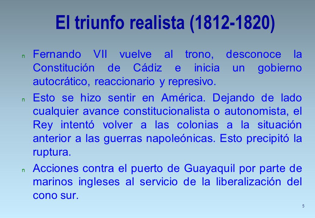 El triunfo realista ( )