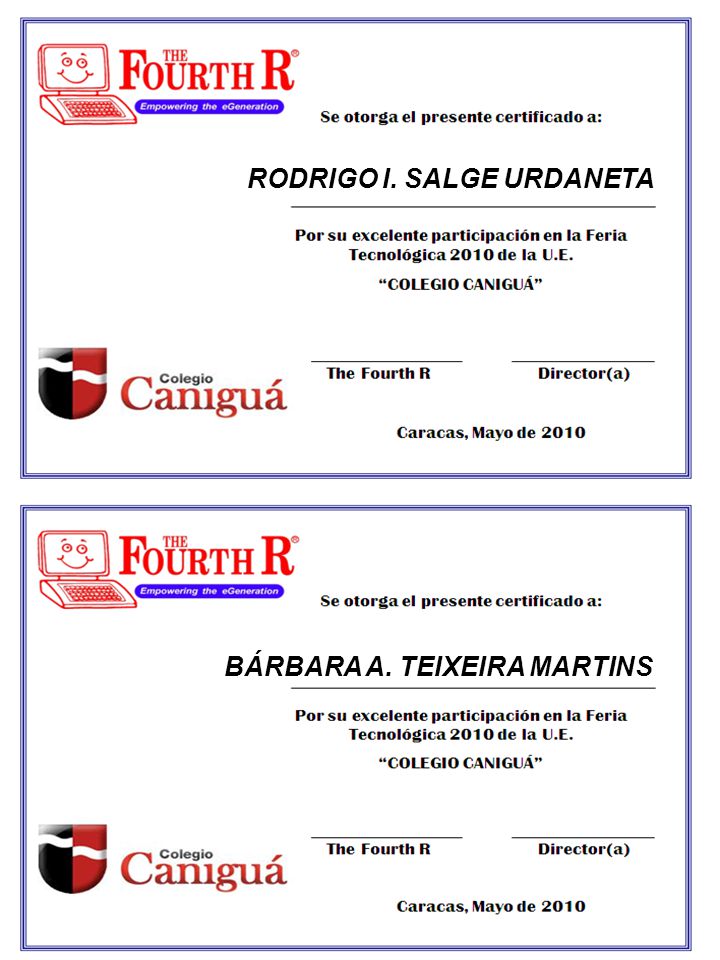 RODRIGO I. SALGE URDANETA BÁRBARA A. TEIXEIRA MARTINS