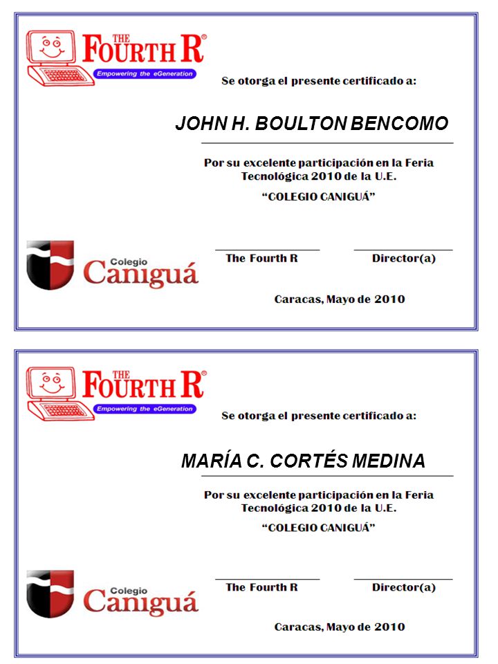 JOHN H. BOULTON BENCOMO MARÍA C. CORTÉS MEDINA