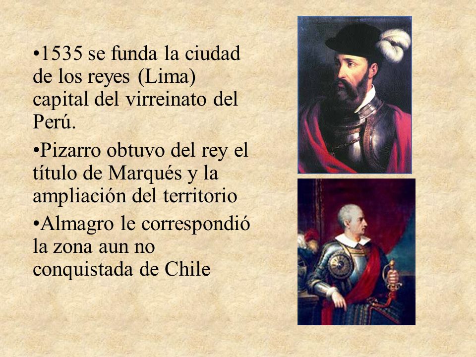 1535 se funda la ciudad de los reyes (Lima) capital del virreinato del Perú.