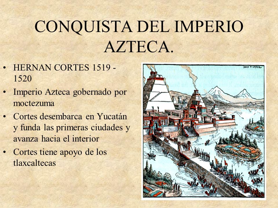 CONQUISTA DEL IMPERIO AZTECA.