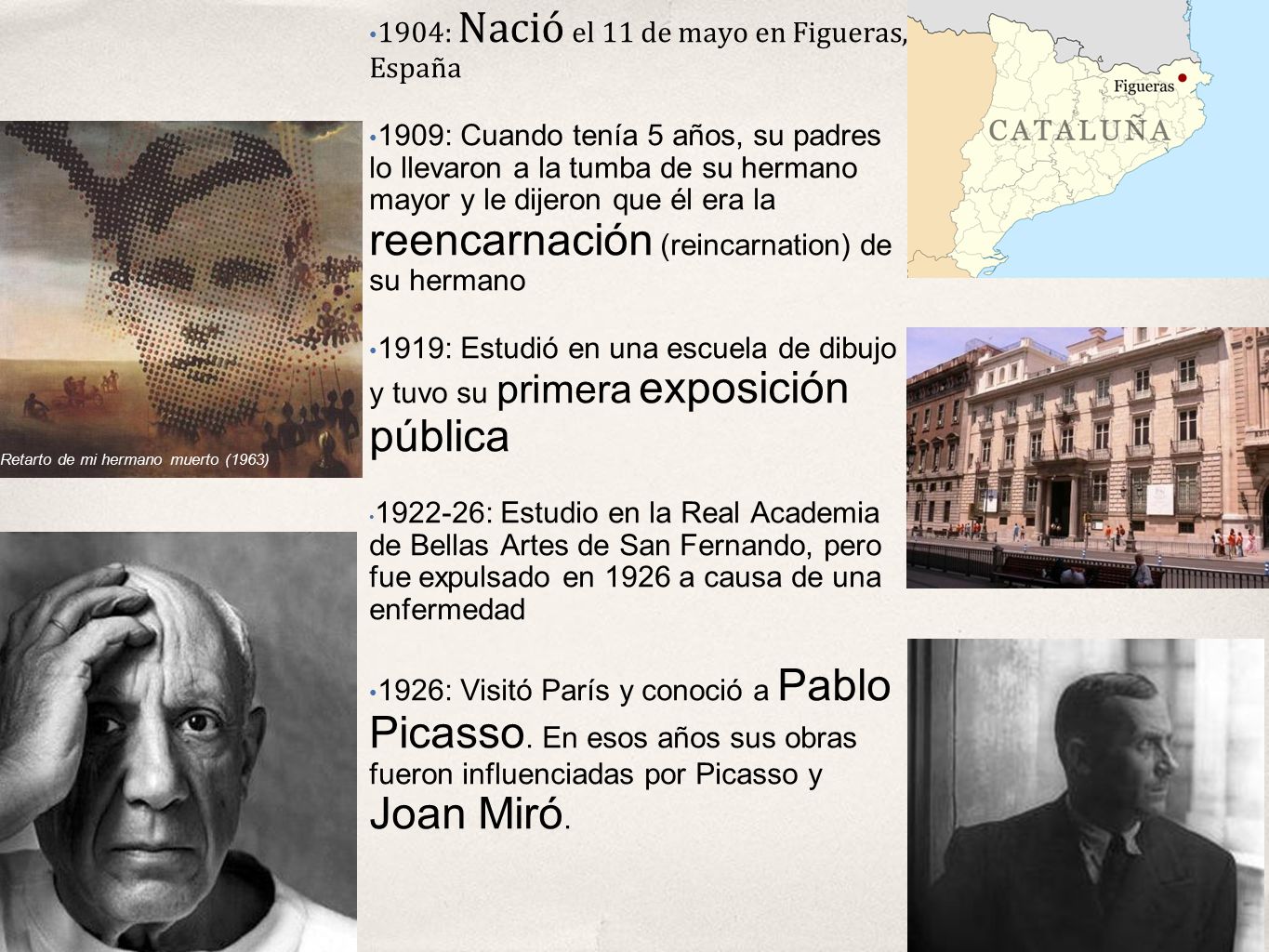 1904: Nació el 11 de mayo en Figueras, España