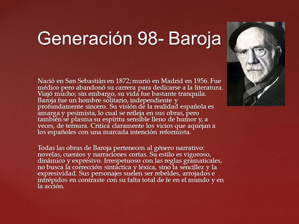 Generación 98- Baroja
