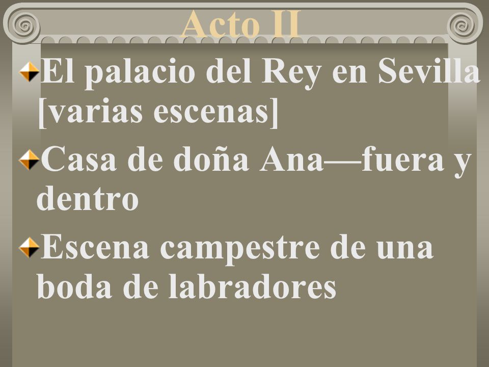 Acto II El palacio del Rey en Sevilla [varias escenas]