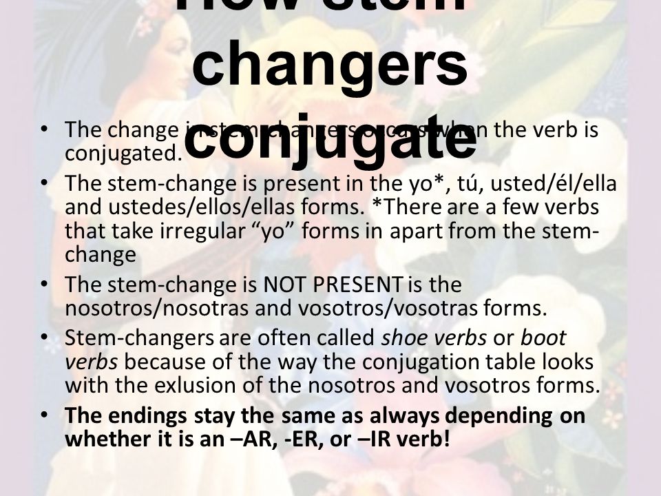 How stem-changers conjugate