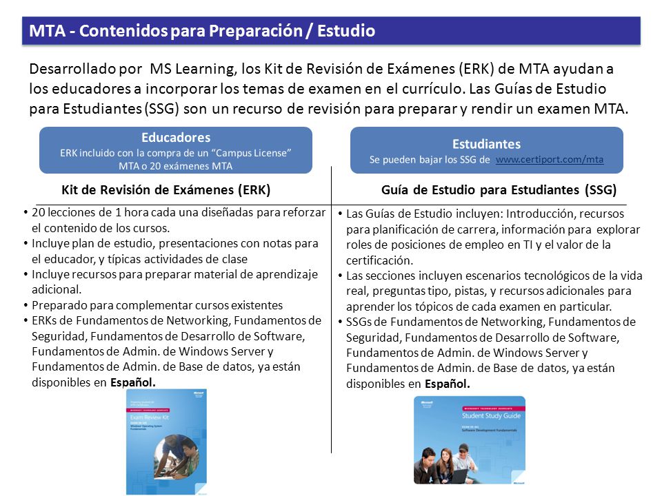 MTA - Contenidos para Preparación / Estudio