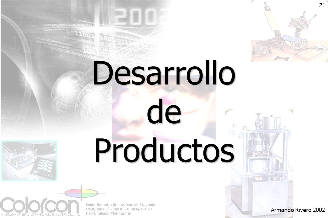 Desarrollo de Productos Armando Rivero 2002