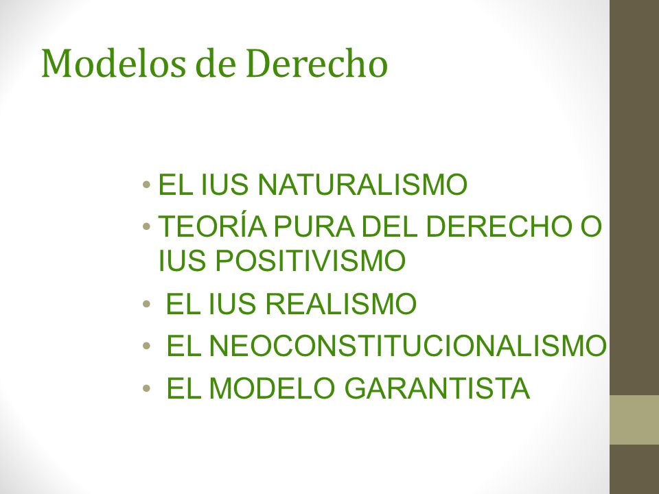 Modelos de Derecho EL IUS NATURALISMO