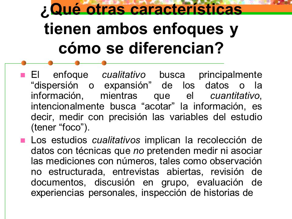 ¿Qué otras características tienen ambos enfoques y cómo se diferencian