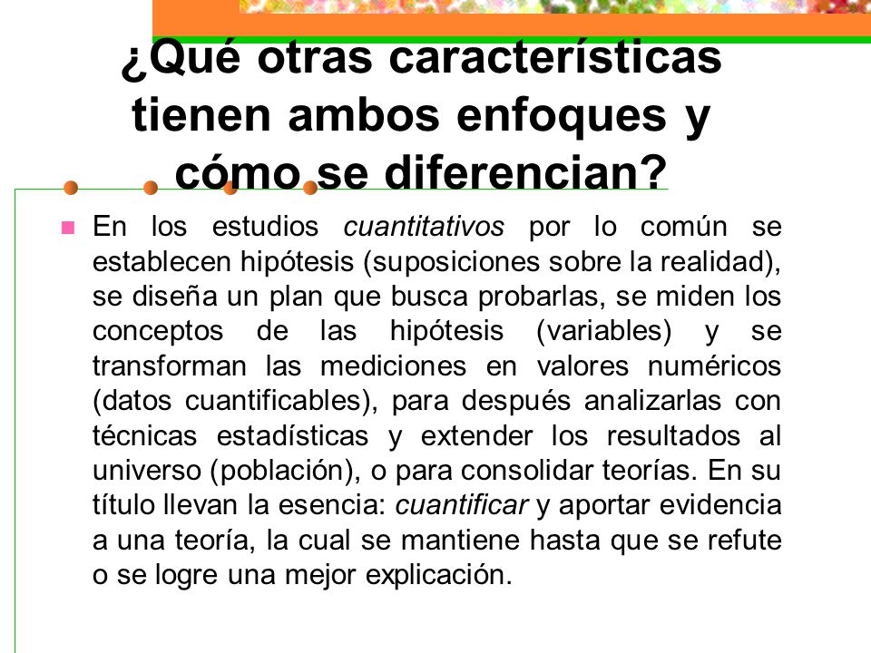 ¿Qué otras características tienen ambos enfoques y cómo se diferencian