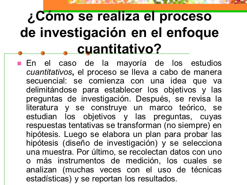 ¿Cómo se realiza el proceso de investigación en el enfoque cuantitativo