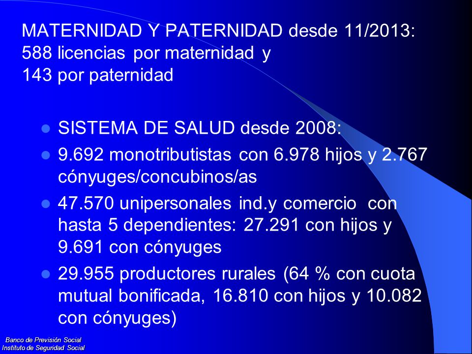 MATERNIDAD Y PATERNIDAD desde 11/2013: 588 licencias por maternidad y 143 por paternidad