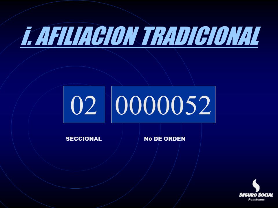 i. AFILIACION TRADICIONAL
