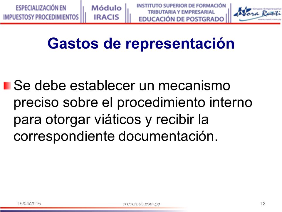 Gastos de representación