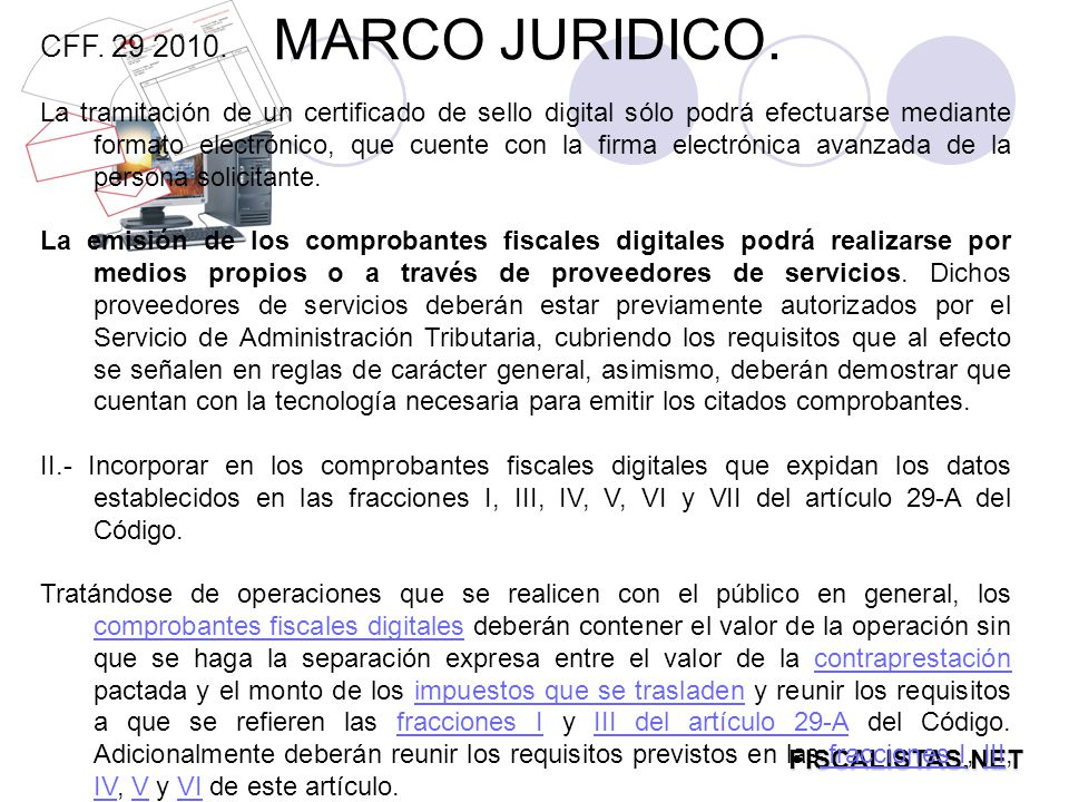 MARCO JURIDICO. CFF