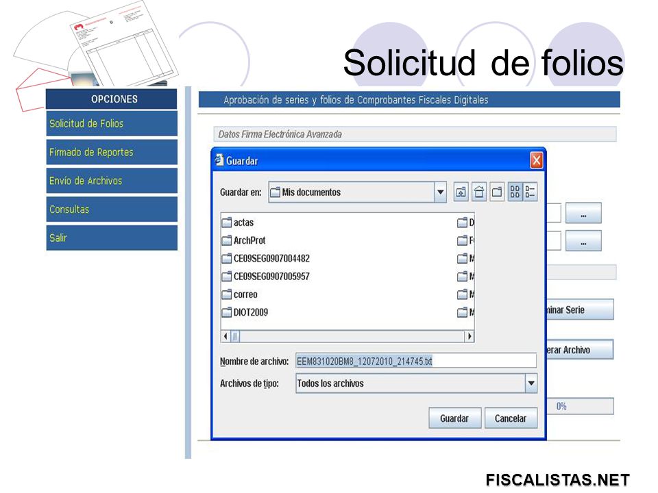 Solicitud de folios FISCALISTAS.NET 36 36