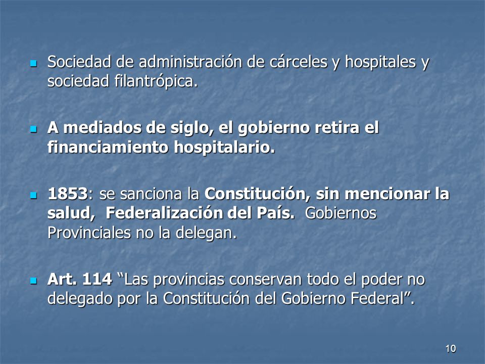 Sociedad de administración de cárceles y hospitales y sociedad filantrópica.